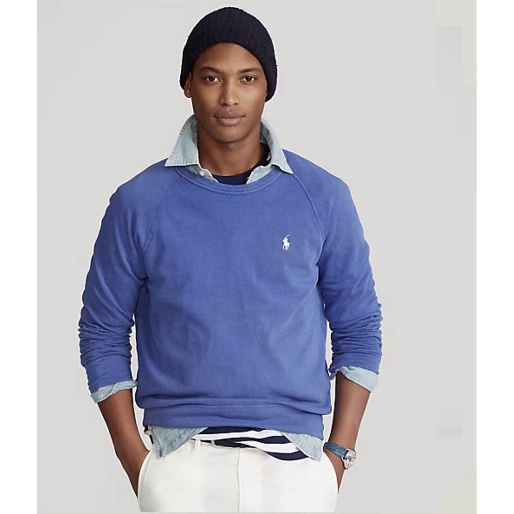 Polo Ralph Lauren Spa French Terry Sweatshirt in Blue Men XL Pony Lightweight